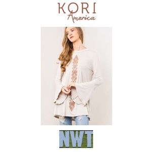 Kori Long Sleeve Blouse Size Small